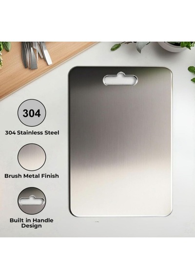 Cvs Dn 00137 Paslanmaz Celık Kesme Tahtası Metal