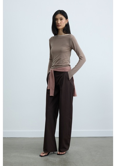 Suud Collection Sütlü Kahve Lindy Bluz Sütlü Kahverengi