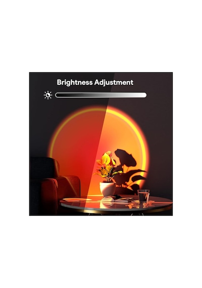 Kyrotech Rgb Sunset Gün Batımı Projektör, 16 Renk Modlu, Led Ambiyans Işığı, Hd Kristal Lens, 360 Döner Başl