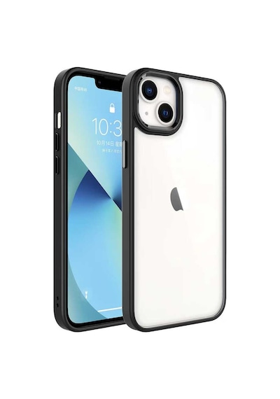 Apple iPhone Uyumlu 14 Plus Kılıf Şeffaf Arka Yüz Kamera Yükseltili Silikon Pazarplus Yeşil