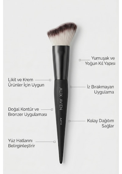 Yüz Hattı Şekillendirici Fırça - Kontür, Bronzer Ve Allık Uygulama Fırçası - Face Sculpt Brush