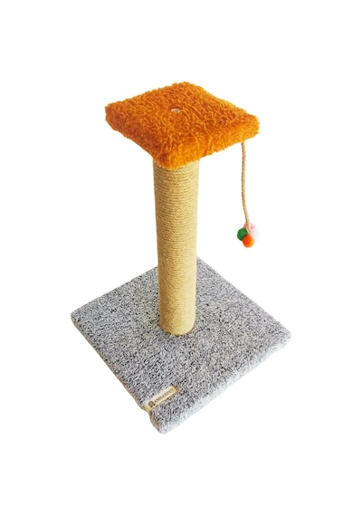 Tek Katlı Stepli Gri Kedi Tırmalama Tahtası