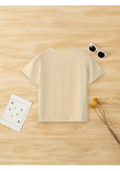 Uyguntarz Çocuk Sweat Dream Baskılı Pamuklu Tshirt Bej