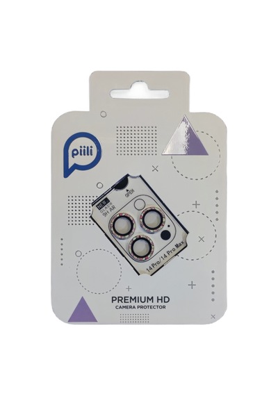 Piili Apple iPhone Uyumlu 14 Pro / 14 Pro Max Hd Kamera Lens Koruyucu - Sarı Çerçeveli