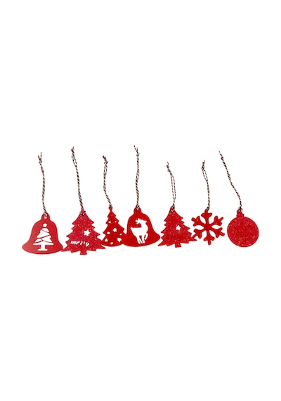 Yılbaşı 7 Li Xxl Boy 8-9 Cm Çam Ağacı Süsü