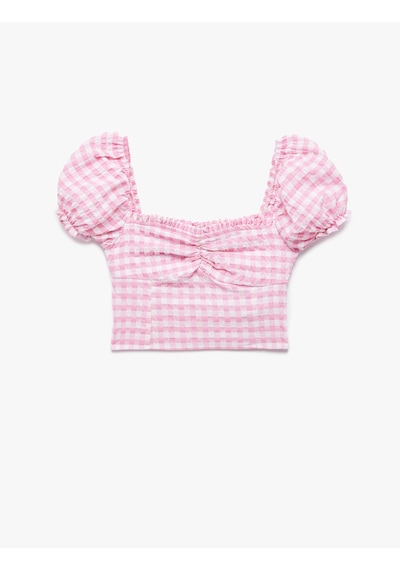 Koton Balon Kol Fırfırlı Yaka Gipeli Pötikareli Crop Bluz Pembe Ekose 5sal60108ıw Pembe Ekoseli Koton Balon Kol Fırfırlı Yaka Gipeli Pötikareli Crop Bluz Pembe Ekose 5sal60108ıw Pembe Ekoseli