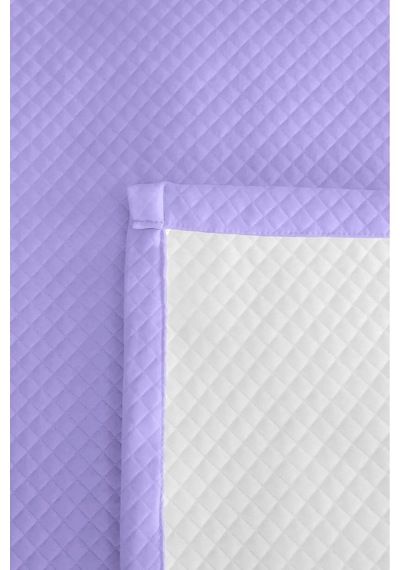 Lila Minimal Genç Odası Tek Kişilik Pike Takımı - Pastel Kapitone 160x220 Cm Yazlık Yatak Örtüsü Pastel Yamaç Sessizliği