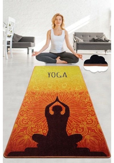 Çakra Turuncu 60X200 Cm Yoga,Spor,Fitness,Pilates Halısı Yoga