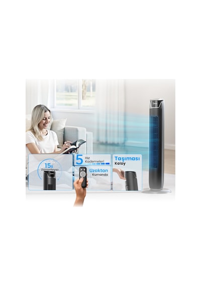 Midea Kule Tipi Vantilatör Midea Türkiye li
