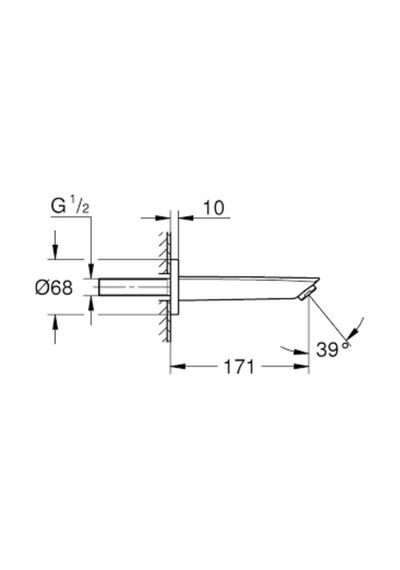 Grohe 134482433 Eurosmart Çıkış Ucu Mat Siyah