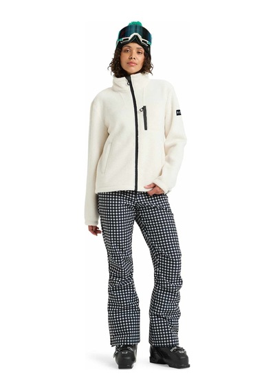 Quiksilver Erjft04969-alabama Full Zıp Solıd Beyaz Dik Yaka Kadın Polar Sweatshırt