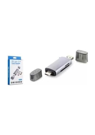 Hadron Hdx7031 Card Reader Usb3.0 + Type-c All In One Gri Atud-19