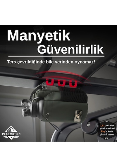 Peakmotion Manyetik Haki Spor Çantası Suya Dayanıklı Tasarım, Çok Bölmeli Spor & Seyahat Çantası