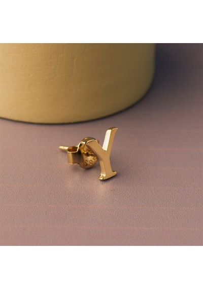 Goldkupe 14 Ayar Altın Y Harf Küpe 0,40 Gr-1382