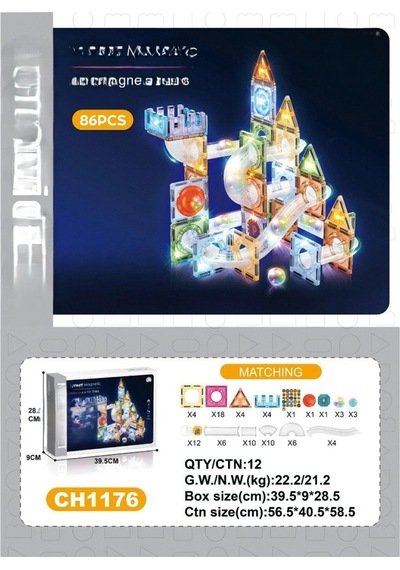 7.5cm Işıklı Blok 86 Parça
