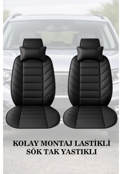 Opel Vectra B 1995 Uyumlu Lüks Siyah Renk Premium 2 Adet Minder Ve Yastık