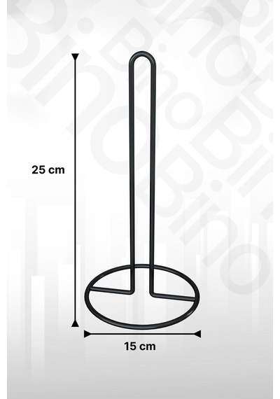 Peçetelik Rulo Havluluk Mat Siyah Kaplama Paslanmaz Dolu Çelik Havlu Peçetelik, Metal Havluluk