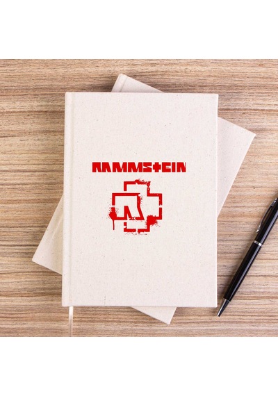 Rammstein Fly Çizgisiz Kanvas Defter Krem