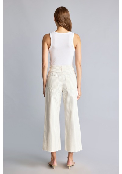 Defacto %100 Pamuk Culotte Üç Cepli Paça Ucu Kesik Detaylı Gabardin Pantolon I4116ax26hswt32 Beyaz-wt32
