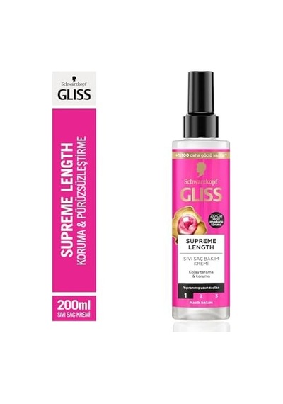 Supreme Length Koruyucu Sıvı Saç Bakım Kremi - Biotin Kompleksi Ve Şakayık Çiçeği Özü İle 200 Ml