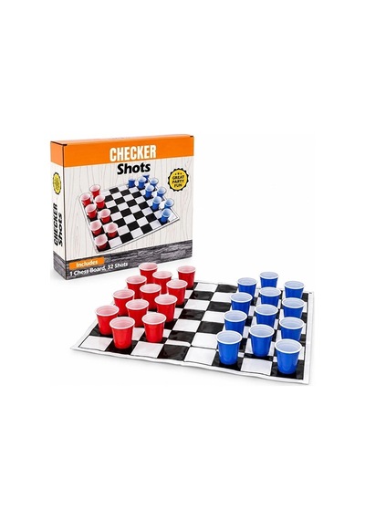 32 Shot Bardaklı Dama Oyunu Seti Alk5347