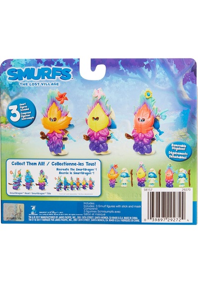 Şirinler Kayıp Köy Smurfstorm 3'Lü Figür Set Model 1