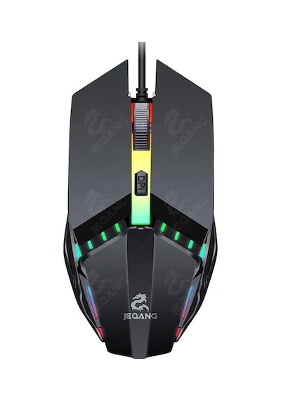 Kablolu Mouse, Rgb Led Işıklı, Gaming Oyun Uyumlu Mouse, 1600 Dpı, 4d Optik Sensör, Ergonomik Tasarım, Siyah Tak Kullan Dpı