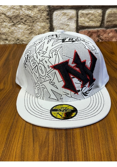 Hamze Ny Yankees Hip-hop Snapback Rapper Basket Beyzbol Şapka Cap Beyaz