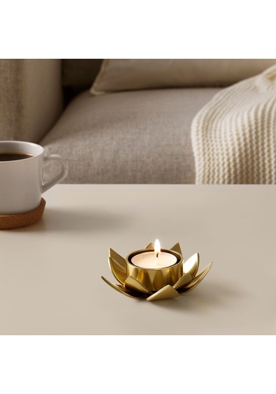 Tealight Mumluk, Altın Rengi, 3 Cm Acı Kahverengi