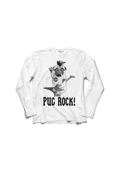 Pug Rock Pugs Dead Metal Musıc Köpek 2 Uzun Kollu Tişört (518429781)