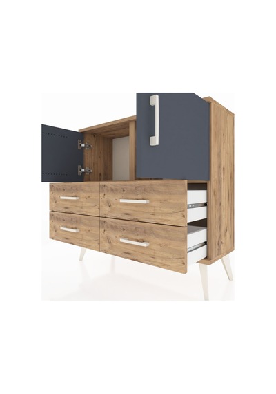 Arges Şifonyer 2 Raflı 4 Çekmeceli 2 Kapaklı 88x30x80 Çam-antrasit/çam Antrasit/çam Arges Şifonyer 2 Raflı 4 Çekmeceli 2 Kapaklı 88x30x80 Çam-antrasit/çam Antrasit/çam