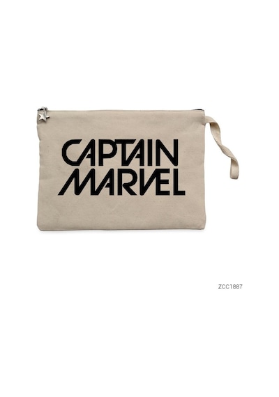 Zepplin Giyim Captain Marvel Text Clutch Astarlı Cüzdan / El Çantası