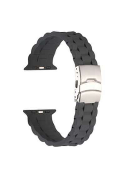 Apple Watch Uyumlu Ultra 49mm Kordon Krd-72 Silikon Strap Kayış - Gri
