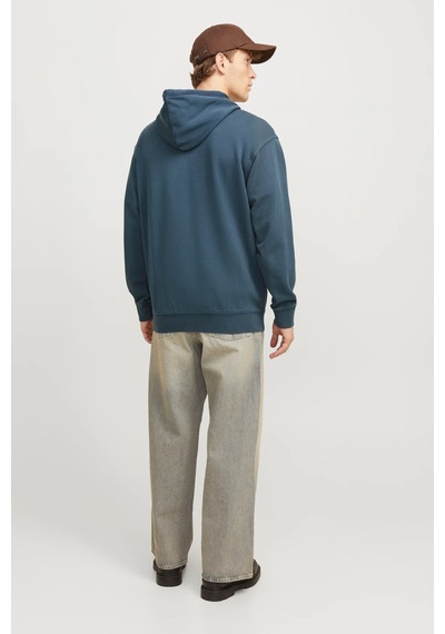 Jack & Jones Jjecharge Faded Erkek Sweatshirt Mavi