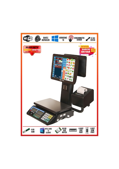 Barkod Sistemi Pos Terazi Turbo Set