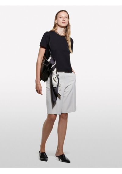 Sisley Pamuk Bisiklet Yakalı T-shirt Kadın Siyah T-shirt - 325a3ı1xl101s