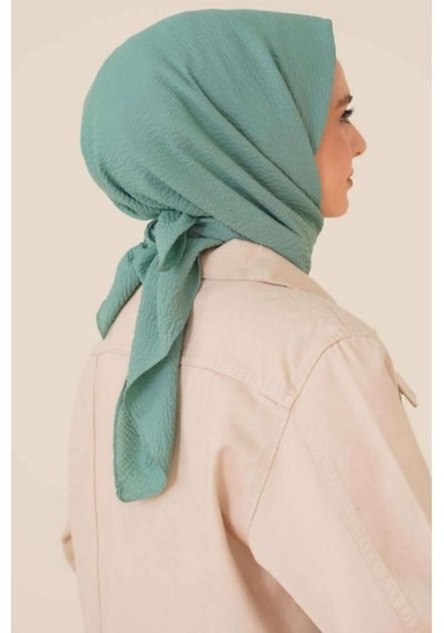 Melodi Scarf Kadın Tesettür Mio Caz Eşarp Hijab Mint Yeşili Mint Yeşili