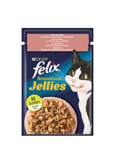 Felix Sensation Somon & Karidesli Kedi Yaş Mama 85 Gr