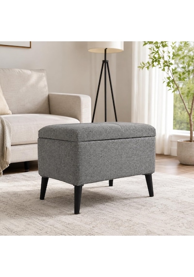 Co Art Home Sandıklı Keten Kumaş Puf / 60 X 45 X 40 / Diğer