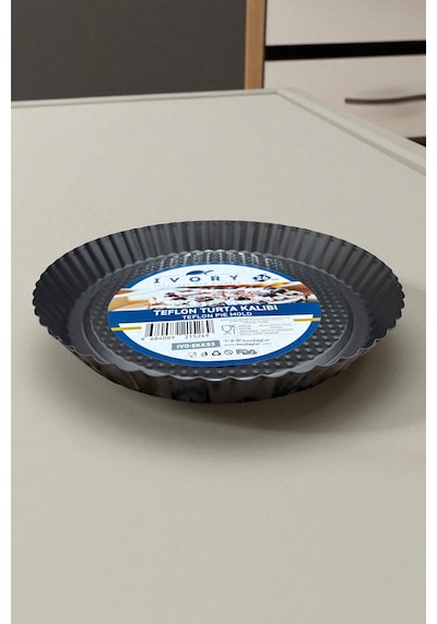 Delikli Teflon Turta Tart Kalıbı 26 Cm Siyah