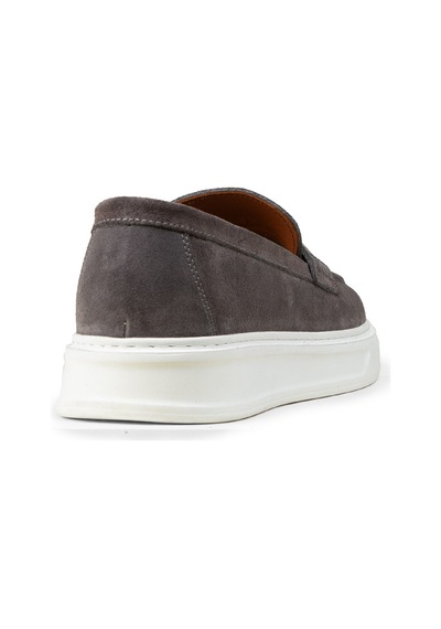 Deery Erkek Hakiki Süet Gri Loafer Ayakkabı - 02043mgrıp01 Gri