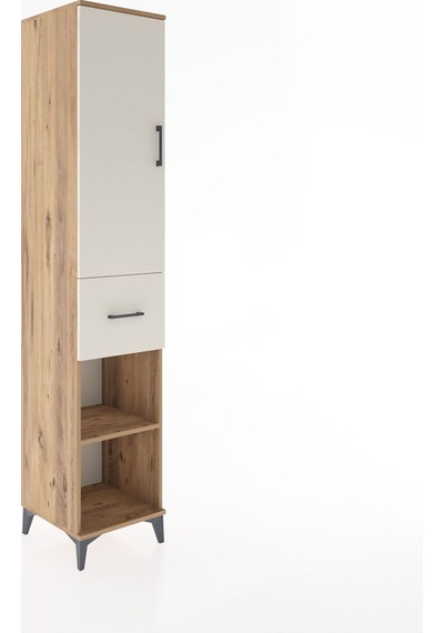 Hyperion Dolap 4 Raflı Tek Çekmeceli Tek Kapaklı 44x44x221 Ça... Çam Hyperion Dolap 4 Raflı Tek Çekmeceli Tek Kapaklı 44x44x221 Ça... Çam