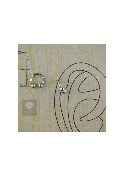 Halka Cerrahi Çelik Kıkırdak - Tragus - Dudak - Burun - Septum - Smile Piercing 6 Mm Gümüş