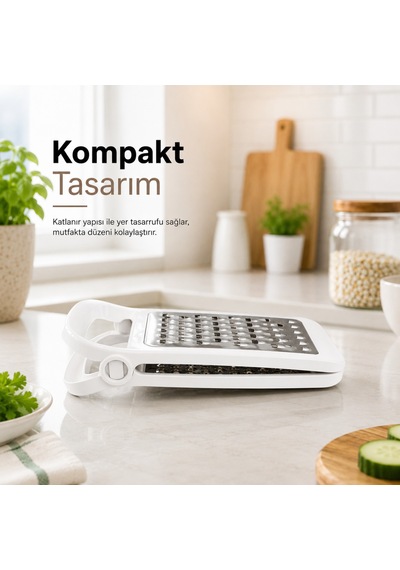 Sariva Home Katlanır Rende Ayrılabilir 2 Parçalı Çift Fonksiyonlu Kompakt Tasarım Pratik Mutfak Rendesi Sariva Home Beyaz