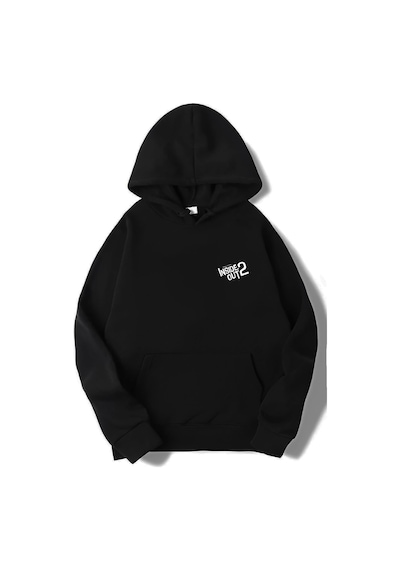 Brz Collection Unisex Oversize Ters Yüz Make Room For New Emotions Hoodie Siyah