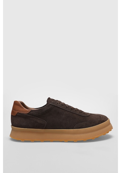 Lufian Adam Erkek Deri Sneaker Ayakkabı Kahverengi Kahverengi 112230207100400 Kahverengi