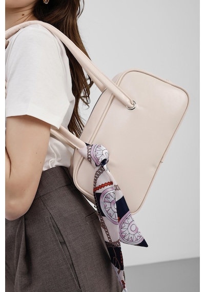 Shule Bags Beau Fular Detaylı Baget Çanta Pudra Pembe Pudra