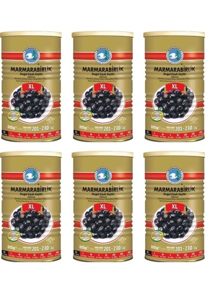 Teneke Mega Zeytin 800 Gr 6 Adet