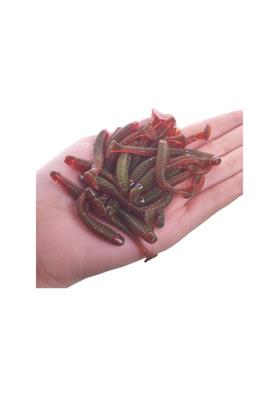 4,8 Cm - 10 Adet Yapay Silikon Yumuşak Sahte Solucan Balık Yemi