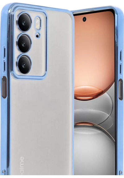 Newface Realme C75 4g Kılıf Razer Lensli Silikon - Açık Mavi